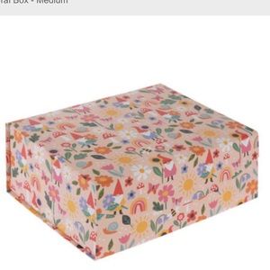 Floral Gnomes and Mushroom Storage Box, New